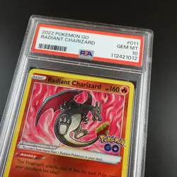 PSA 10 Radiant Charizard 011/078 Pokemon Go Holo Graded Pokemon Card - Image 2