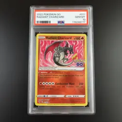 PSA 10 Radiant Charizard 011/078 Pokemon Go Holo Graded Pokemon Card - Image 1
