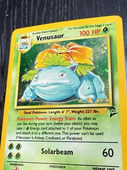 Pokemon TCG Base Set 2 Card | Venusaur Holo 18/130 Rare 2000 Wotc TCG - MP - Image 5
