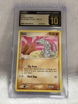 Onix EX Unseen Forces 2005 Pokemon TCG Card #65/115 CGC 10 Pristine - Image 1