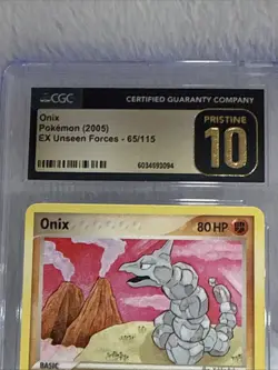 Onix EX Unseen Forces 2005 Pokemon TCG Card #65/115 CGC 10 Pristine - Image 3