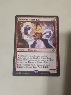 MTG Runaway Steam-Kin GRN 115/259 Rare NM Red Creature Elemental Magic Card - Image 1