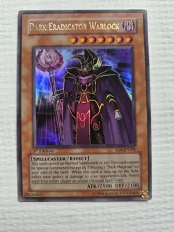 Yu-Gi-Oh 1st Edition Holo Ultra Rare Dark Eradicator Warlock Near Mint SD6-EN001 - Image 1