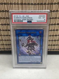 Yugioh Summon Sorceress JUMP-EN084 Shonen Jump Promo PSA 6 EX- MT - Image 1
