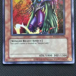 Yu-Gi-Oh! TCG Cyber Harpie Lady Retro Pack RP01-EN096 Unlimited Secret Rare - Image 4