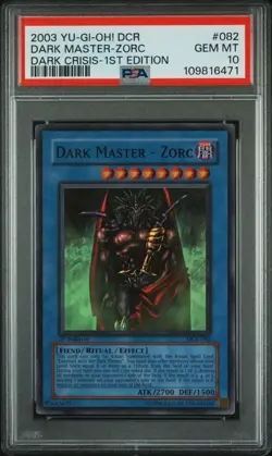 YUGIOH Dark Master - Zorc DCR-082 1st Edition Super Rare PSA 10 - Image 2