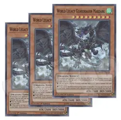 Yugioh World Legacy Guardragon Mardark x 3 - 1st Super Rare NM - Free Holo - Image 1