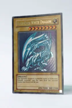 Yu-Gi-Oh! Karte: Blue-Eyes White Dragon SDK-E001 english ultra rare played - Image 3