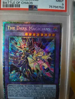 Yu-Gi-Oh! PSA 9 The Dark Magicians (EN100) - 1st Ed. - Battle of Chaos - MINT 🔥 - Image 2