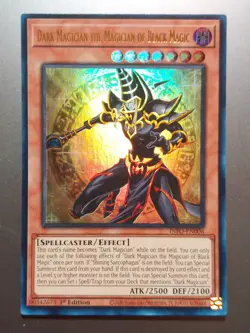Yu-Gi-Oh! Dark Magician The Magician of Black Magic 1st Ed Ultra Rare INFO-EN006 - Image 1