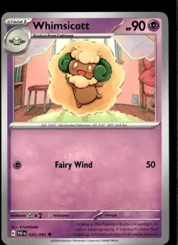 Pokemon Whimsicott 035/091 Paldean Fates Non Holo Uncommon 5 Card Lot - Image 1