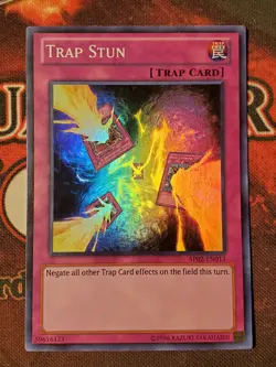 Yugioh Trap Stun AP02-EN013 Super Rare VLP/NM - Image 1