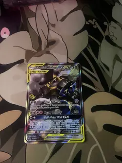 Pokemon Lucario & Melmetal GX Tag Team Black Star Promo Card #SM192 NM PF - Image 1