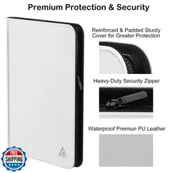 Rayvol Premium 1000+ Pockets Card Binder, 16-Pocket Ringless Trading Card Alb - Image 2
