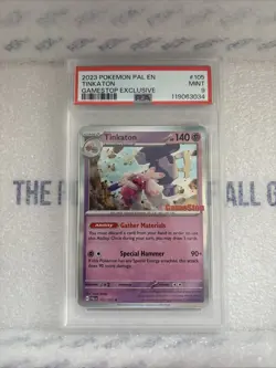 2023 POKEMON PAL EN TINKATON GAMESTOP EXCLUSIVE PSA 9 MINT CARD TCG - Image 1