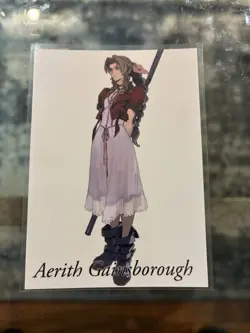 Aerith Gainsborough FINAL FANTASY VII Anniversary Art Museum Card 2-074 Japanese - Image 1