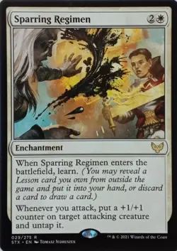 029/275 SPARRING REGIMEN RARE STRIXHAVEN: SCHOOL OF MAGES MTG CARD - Image 1