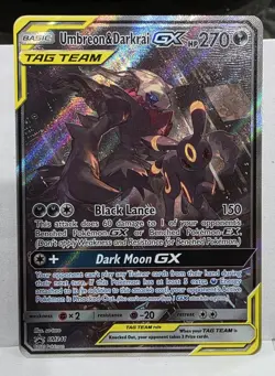 Pokemon Umbreon & Darkrai GX SM241 Full Art Black Star Jumbo Promo Card - Image 2