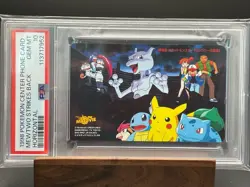 Pokemon Card Psa10 Telephone Card Mewtwo'S Strikes Back Phone Quo Book Cards An - Image 1