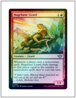 1x Magebane Lizard, Outlaws of Thunder Junction, Foil, Magic MTG NM - Image 1