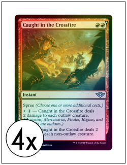4x Caught in the Crossfire, Outlaws of Thunder Junction, Foil, Magic MTG NM - Image 1