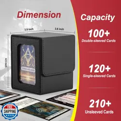 MTG Deck Box, Double Display Window MTG, Commander Deck Box Fits 120+ Single - Image 3