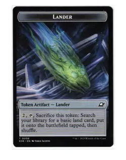 MTG NM - Human Soldier / Lander (0008) Double-Sided Token - Edge of Eternities - Image 1