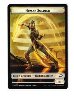 MTG NM - Human Soldier / Lander (0008) Double-Sided Token - Edge of Eternities - Image 2