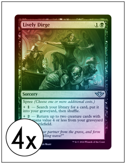 4x Lively Dirge, Outlaws of Thunder Junction, Foil, Magic MTG NM - Image 1