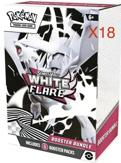 Pokemon White Flare Booster Bundle Presale Ships 8/30 Sealed (18x lot) - Image 1