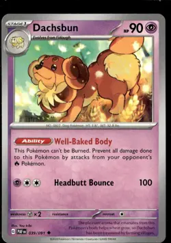 Pokemon Dachsbun 039/091 Paldean Fates Non Holo Uncommon 5 Card Lot - Image 1