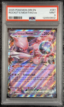 2025 POKEMON DRI EN ROCKET'S MEWTWO ex #081 MINT 💎 PSA 9 - Image 1