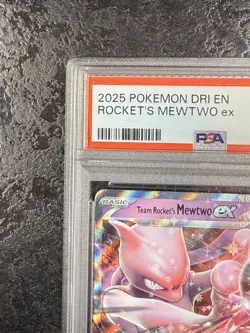 2025 POKEMON DRI EN ROCKET'S MEWTWO ex #081 MINT 💎 PSA 9 - Image 3