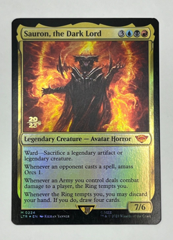 Sauron, the Dark Lord Prerelease Foil Promo MTG The Lord of the Rings LTR 0224 - Image 1