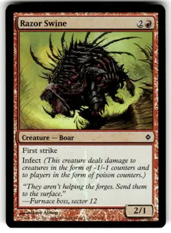 Razor Swine New Phyrexia Regular FOIL MTG NM - Image 1