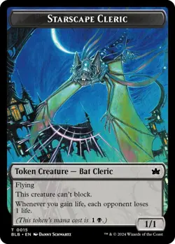 Starscape Cleric Token (Regular) MTG Bloomburrow NM FRESH - Image 1