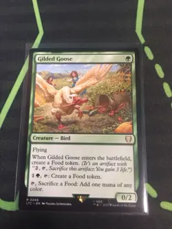 MTG Magic The Gathering Gilded Goose LTC Rare Green LOTR Bird - Image 1