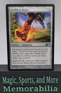 MTG Swiftfoot Boots Magic 2012 Regular Uncommon Artifact Magic The Gathering LP - Image 1