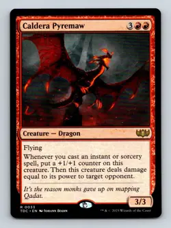 #33 Caldera Pyremaw 2025 Tarkir: Dragonstorm Commander Rare - Image 1