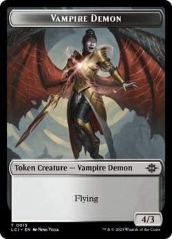 x1 Vampire Demon LCI TOKEN MTG 15 TOKEN M/NM 1x - Image 1