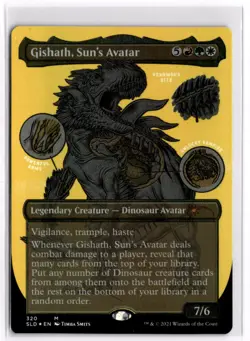 FOIL Gishath, Sun's Avatar (Foil Etched) SLD LP x1 MTG Magic: the Gathering - Image 1