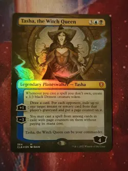 FOIL - Tasha, The Witch Queen (Borderless Foil) 364 CLB Near Mint Condition - Image 1