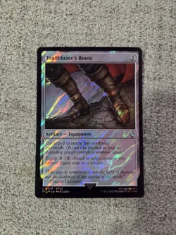 MTG Final Fantasy Trailblazer's Boots, Surge Foil, Final Fantasy, Magic MTG NM - Image 1