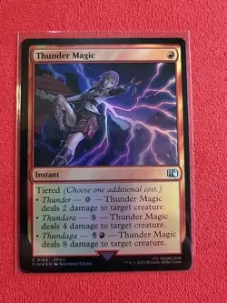 Thunder Magic Final Fantasy Foil FIN 165 Instant Red MTG FF13 - Image 1