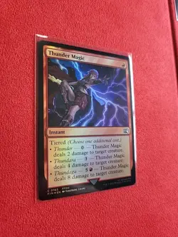 Thunder Magic Final Fantasy Foil FIN 165 Instant Red MTG FF13 - Image 2