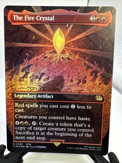 The Fire Crystal (Rare Borderless Foil) #337 Final Fantasy MTG - Image 1