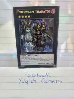 Yugioh Evilswarm Thanatos 1st HA07 Secret Light Played - Image 1