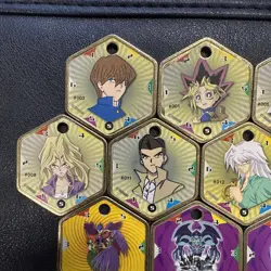 Yu-Gi-Oh! Vintage Takahashi Metal Medallions Hexors Coins Tags Lot of 25 coins - Image 2