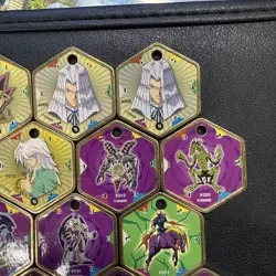 Yu-Gi-Oh! Vintage Takahashi Metal Medallions Hexors Coins Tags Lot of 25 coins - Image 3