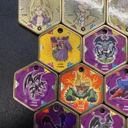 Yu-Gi-Oh! Vintage Takahashi Metal Medallions Hexors Coins Tags Lot of 25 coins - Image 4
